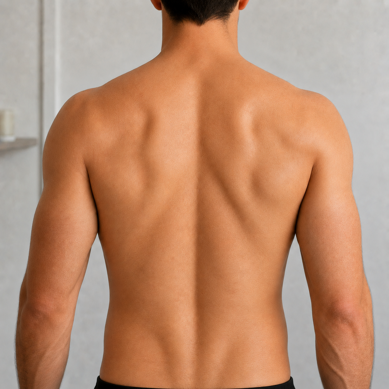 After back laser hair removal treatment